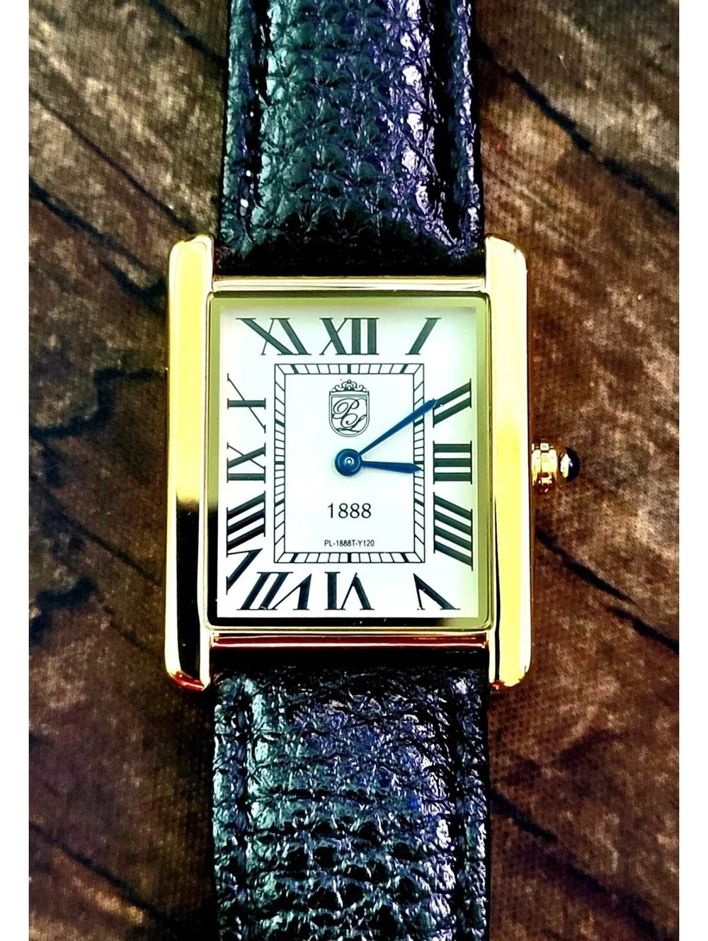 Swiss Designed Gold Pierre Lucerne 1888 Tank Men's Watch